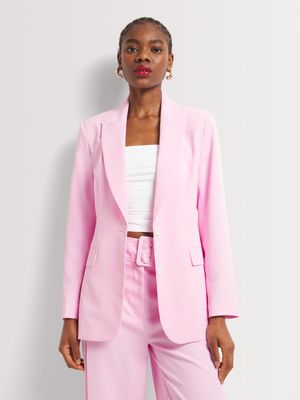 Pink blazer suit womens best sale