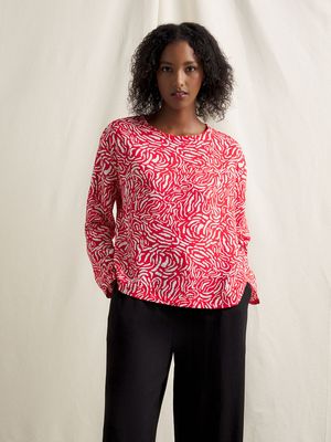 Women's Canvas Crew Neck Blouse