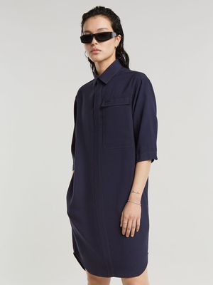 G-Star Women's Cargo Tunic Osaka Blue Dress