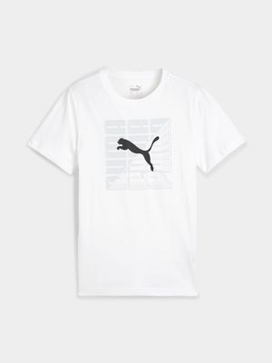 Boys Puma Graphics White Tee