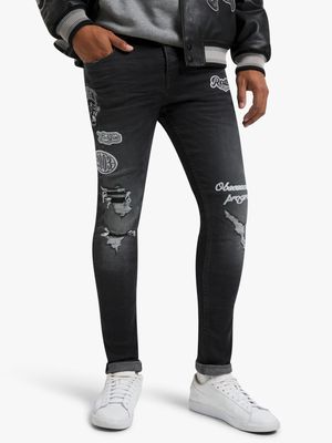 Redbat Men's Black Skinny Jeans