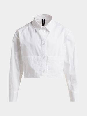 Jet Older Girls White Long Sleeve Utility Shirt