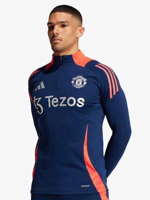 Mens adidas Manchester United Tiro 24 Navy Training Top