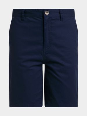 Younger Boy's Navy Chino Shorts