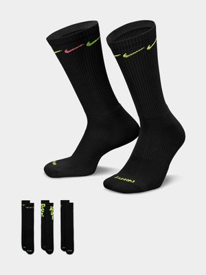 Nike Everyday Plus Cushioned Black Crew Socks