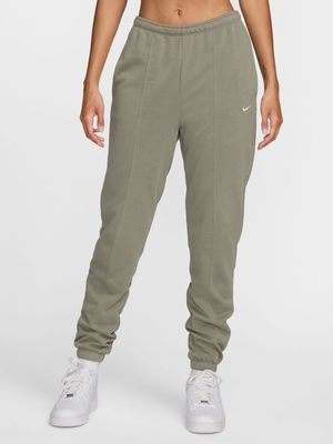 Womens Nike Sportswear Chill Terry High-Waisted French Terry Khaki Sweatpants