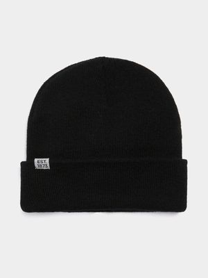 Men's Markham Basic Black Beanie