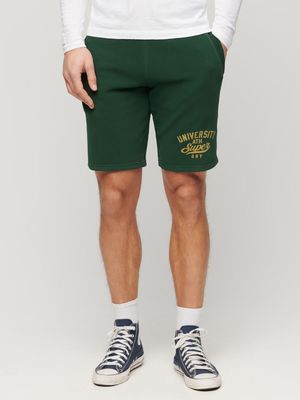 Men's Superdry Green Athletic Coll Graphic Shorts