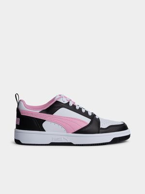 Women's Puma Rebound V6 Low Black/White Sneaker