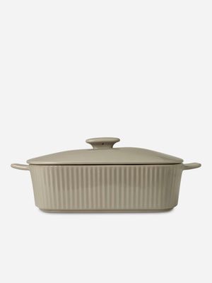 Alison Ribbed Casserole Natural 32cm