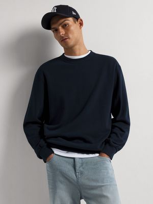 Men's Markham Basic Navy Crewneck Top