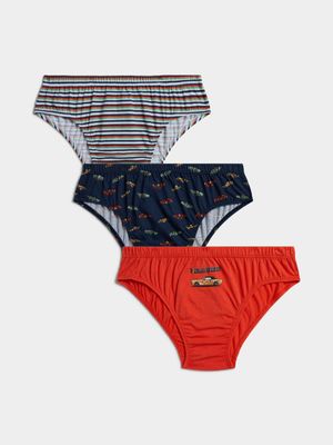 Jet Older Boys Multicolour 3 Pack Transport Briefs