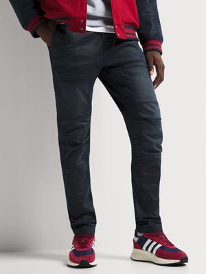 Men's Relay Jean Engineered Skinny Coated Indigo Jeans