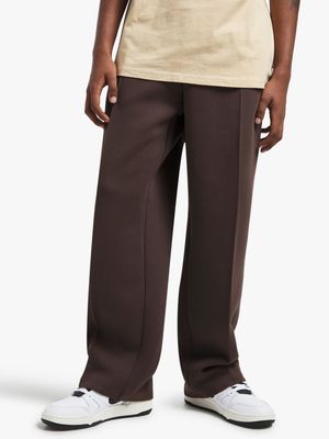 Nike Men's NSW Tech Fleece Reimagined Loose Fit Open Hem Brown Sweatpants