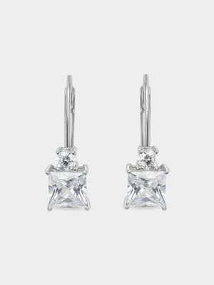 Cheté Sterling Silver Cubic Zirconia Princess Drop Earrings