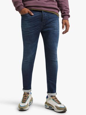 Redbat Men's Dark Blue Carrot Jeans