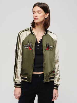 Women's Superdry Green Suikajan Embroidered Jacket