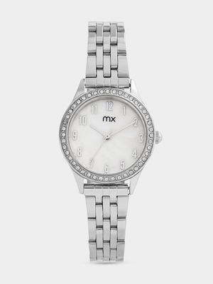 MX Silver Plated MOP Dial Bracelet Watch