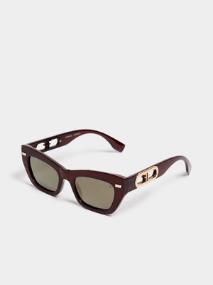 Subtle Mirror Lens Cat-Eye Sunglasses