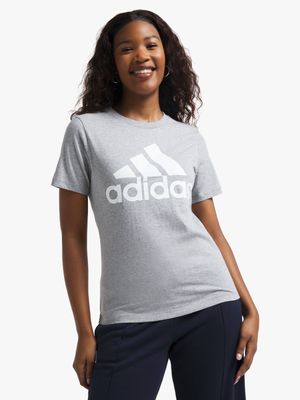 Women's adidas Big Logo Grey Tee