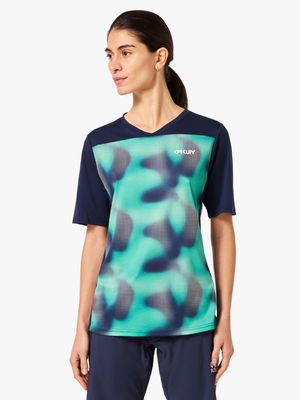 Women's Oakley Blue Maven Coast Bike-MTB T-Shirt