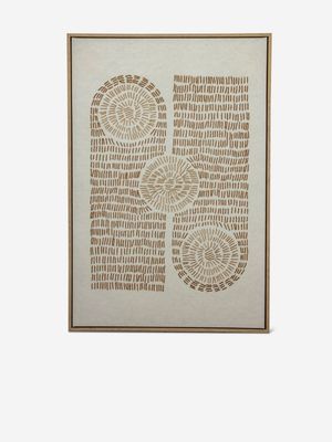 Mosaic Circles Embroidered Wall Art 93x63cm