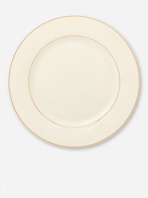 Grace Ribbed Gold Rim Side Plate White