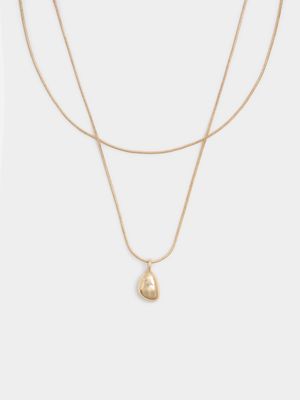 Double Layer Rain Drop Necklace