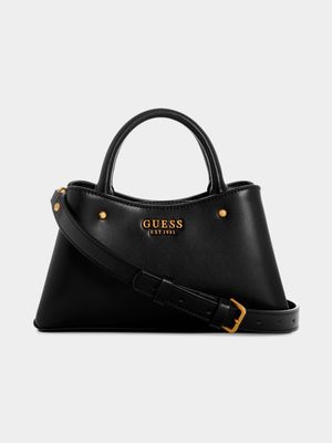 Women's Guess Black Sarita Mini Satchel Bag