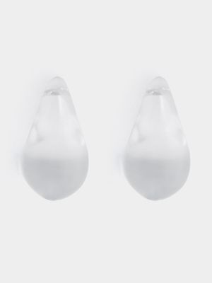 Women's Clear Tear Drop Earrings