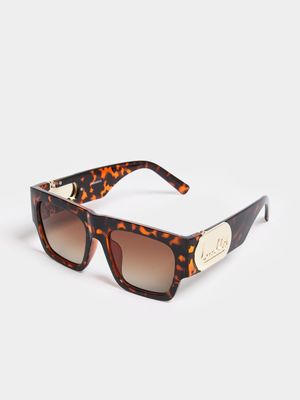 Luella Oval Large Rectangle Sunglasses