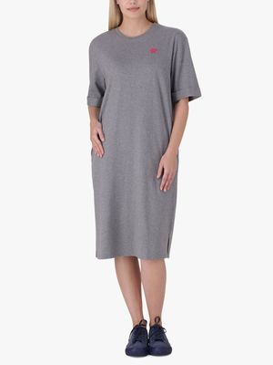 Women's Jeep  Grey Melang Oversized T-Shirt Dress