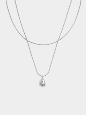 Double Layer Rain Drop Necklace