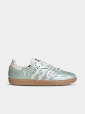 adidas Originals Women's Samba OG Metallic-Green Sneaker