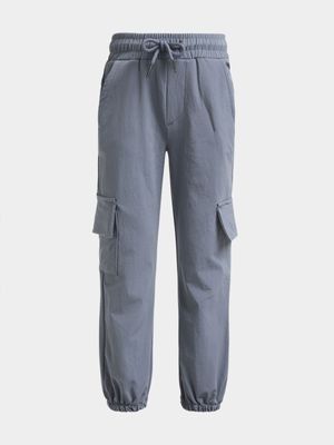 Jet Younger Boys Grey Cargo Jogger