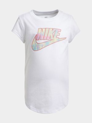 Girls Toddler Nike Club Printed White Tee