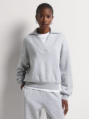 Oversized Johnny Collar Sweat