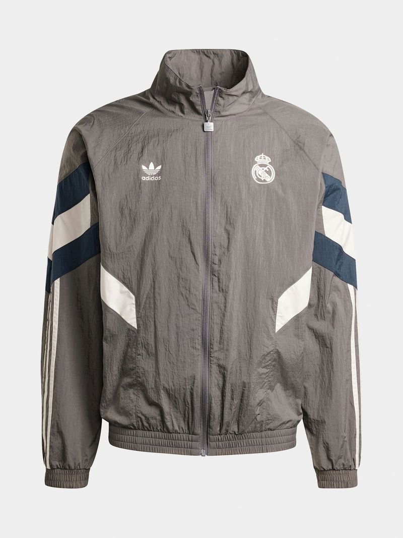 Mens adidas Real Madrid Grey Originals Track Jacket Bash