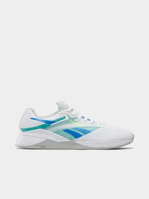 Mens Reebok Nano X4 White/Blue/Green Training Shoes