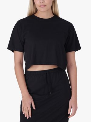 Women's Jeep Black Basic Boxy T-Shirt