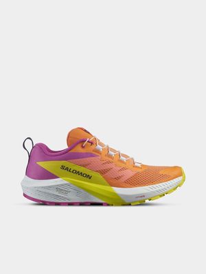 Womens Salomon Sense Rise 5 Bird Of Paradise/White Trail Running Shoes