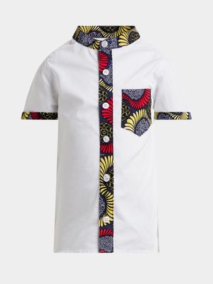 Jet Younger Boys White Heritage Shirt