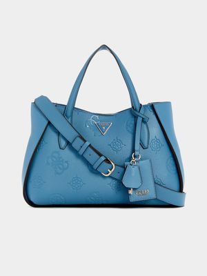 Women's Guess Blue Keandra Girlfriend Satchel Bag