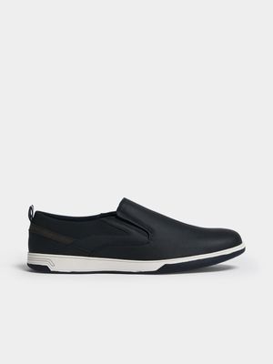 Jet Men's Navy Slip On Shoes