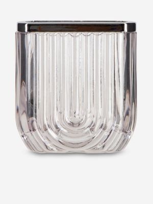 Deco Glass Toothbrush Holder Grey