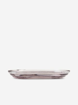 Deco Glass Soap Dish Grey