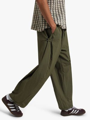 Men's Green Barrel Leg Pants