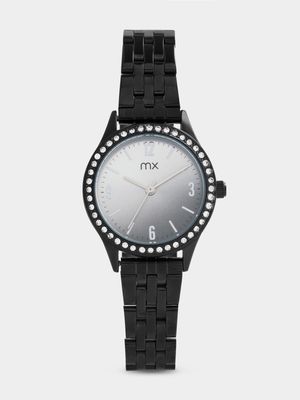 MX Black Plated Ombre Dial Bracelet Watch