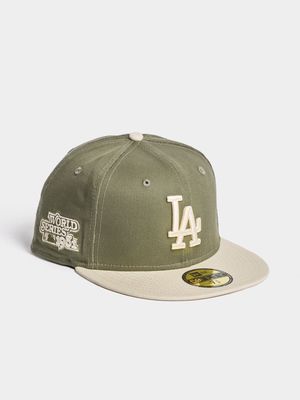 New Era Unisex 59FIFTY Side Patch Green/Beiige Cap