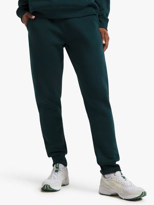 Womens TS Dynamic Fleece Pine Green Trackpants